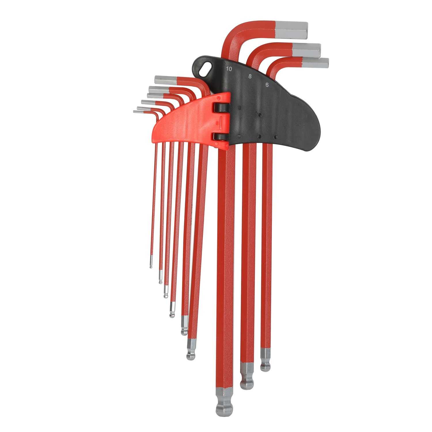 9-Piece Ballpoint Metric Hex Key Set, 1.5-10mm