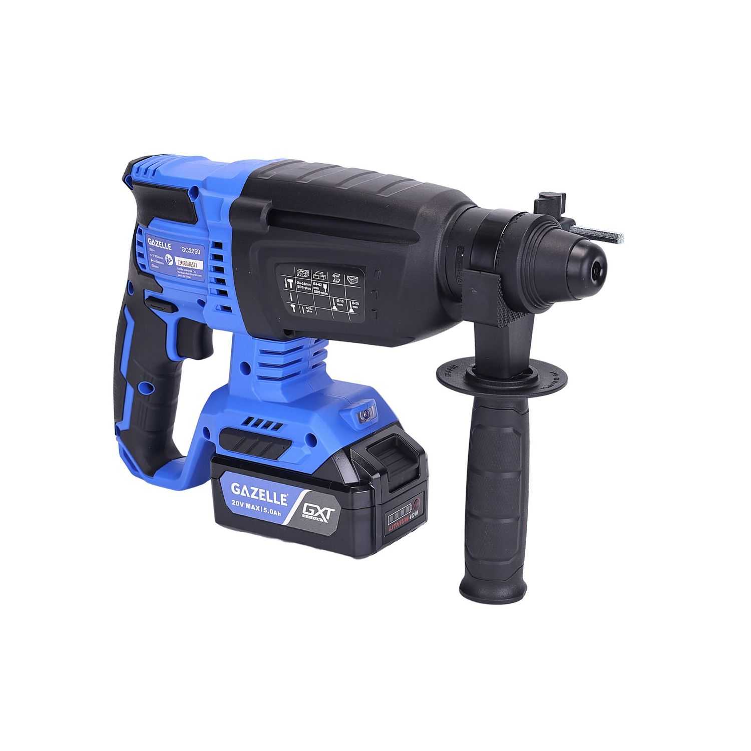 20V Brushless 24mm SDS Plus Hammer Drill, 2.7J Impact Energy