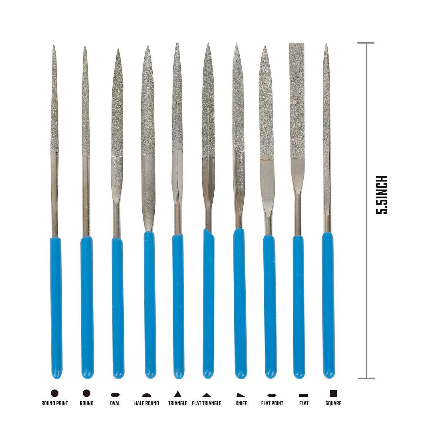 Diamond Needle File Set, 10-Pieces