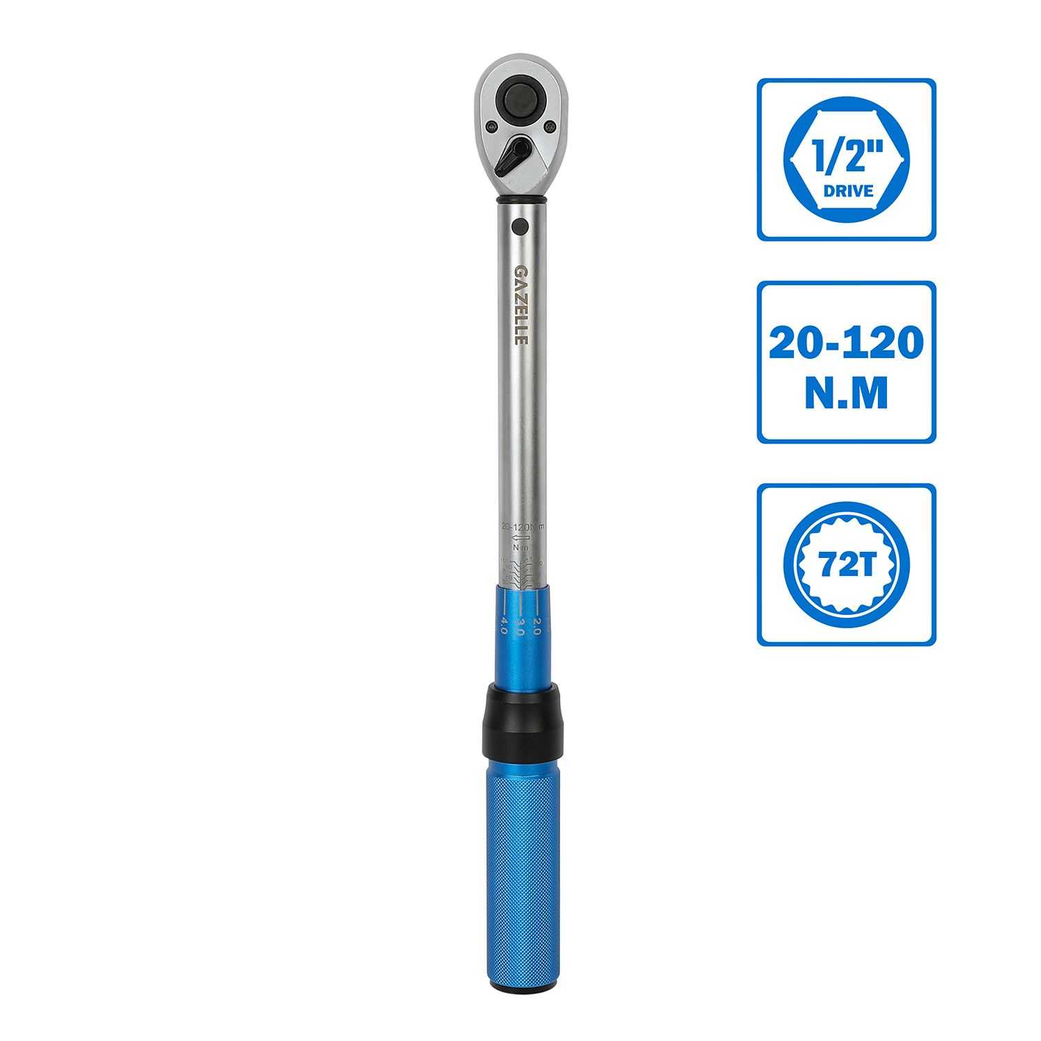 1/2 IN. Torque Wrench 20-120NM