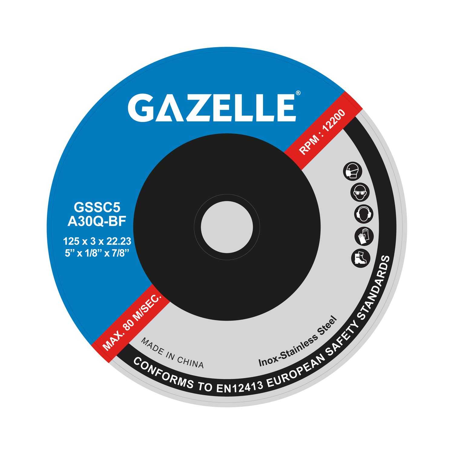 5 In. Stainless Steel Cutting Disc (125mm)