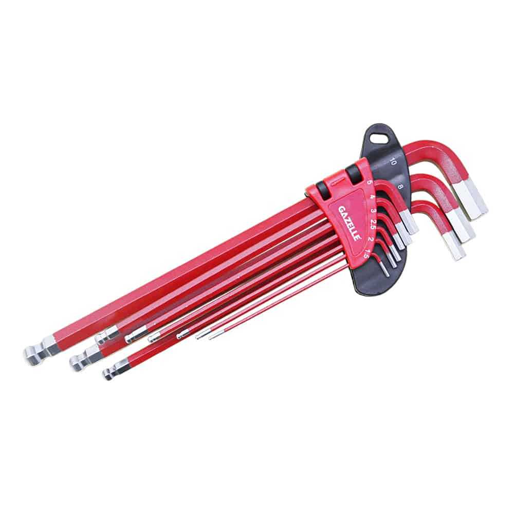 9-Piece Ballpoint Metric Hex Key Set, 1.5-10mm