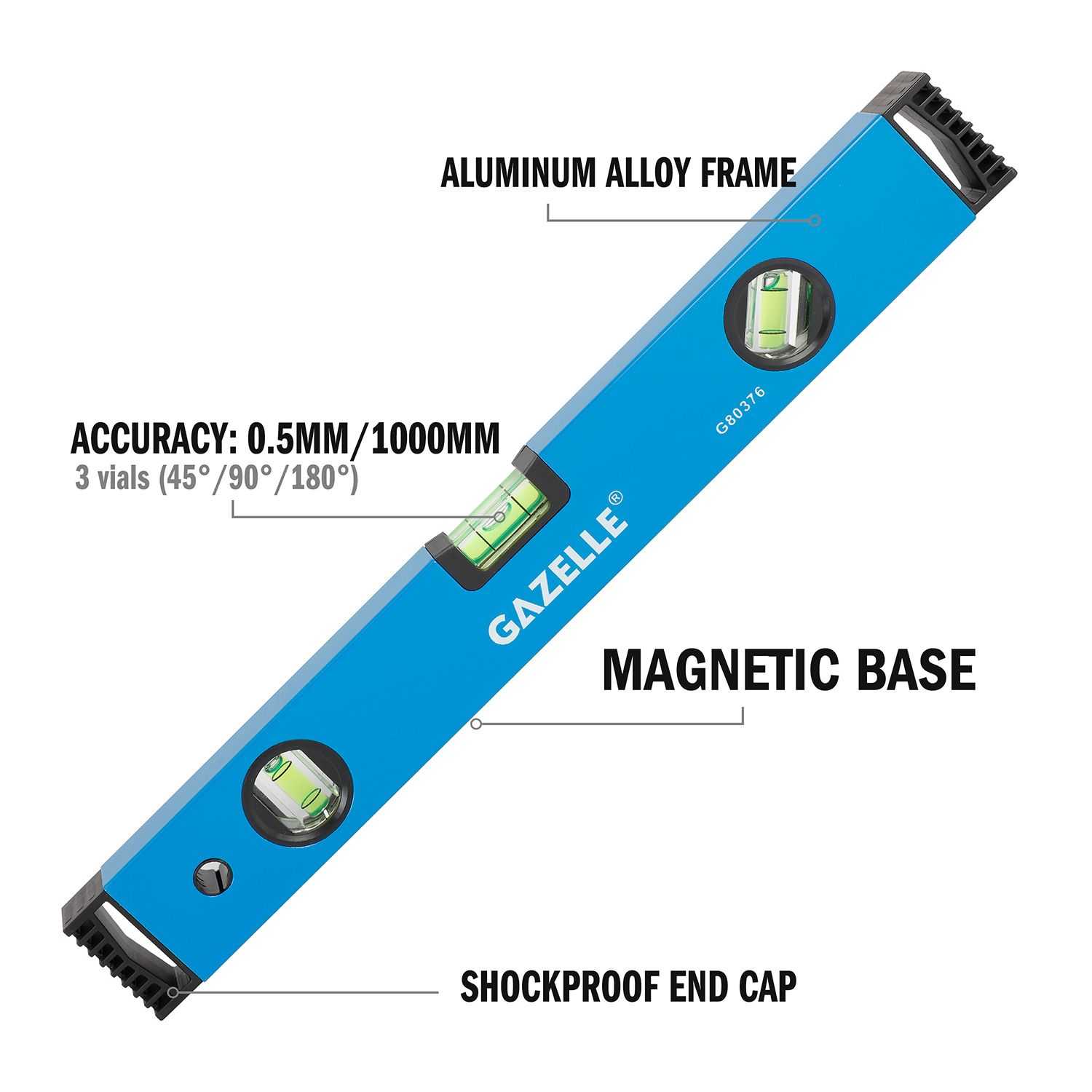 16 In. Aluminium Magnetic Box Level (40cm)