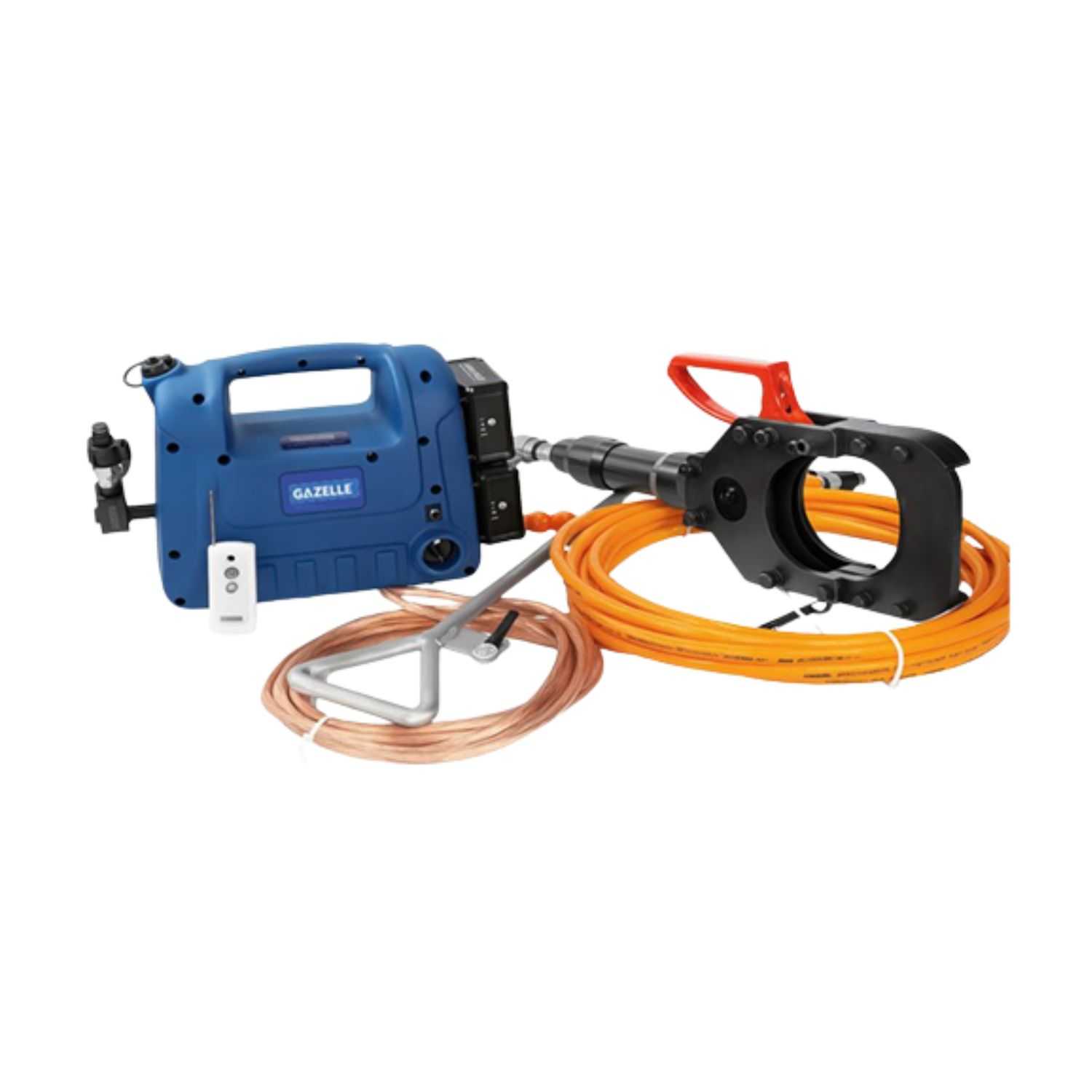 10 Ton 35KV Insulated Hydraulic Cutting Tool for 132mm Steel Wire Armored Cable with Battery Pump