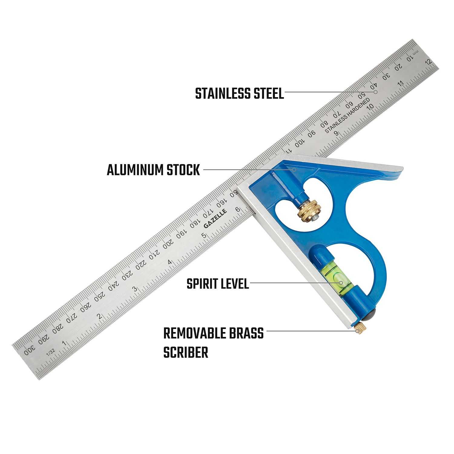 12 In. Aluminum Combination Square (300mm)