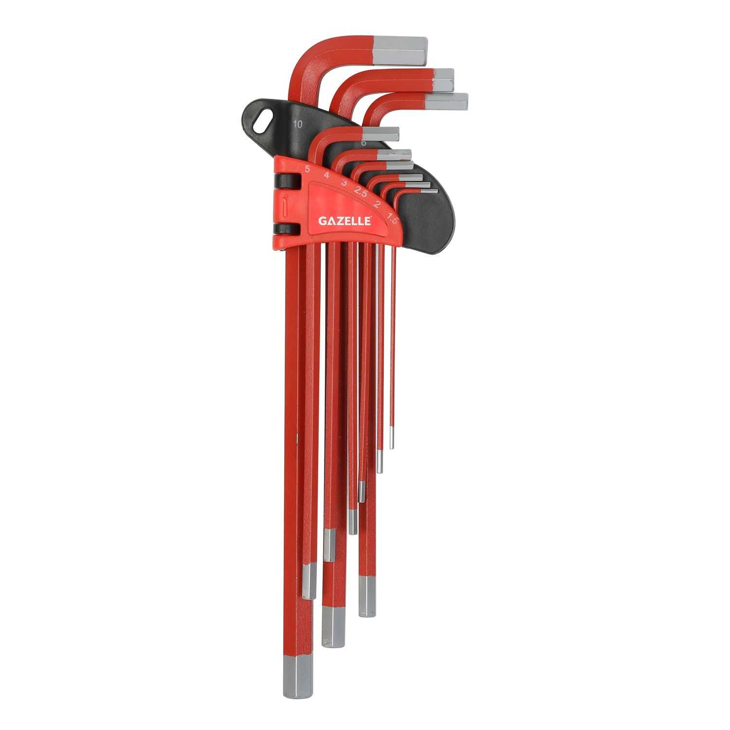 Long Arm Metric Hex Key Set, 9-Pieces
