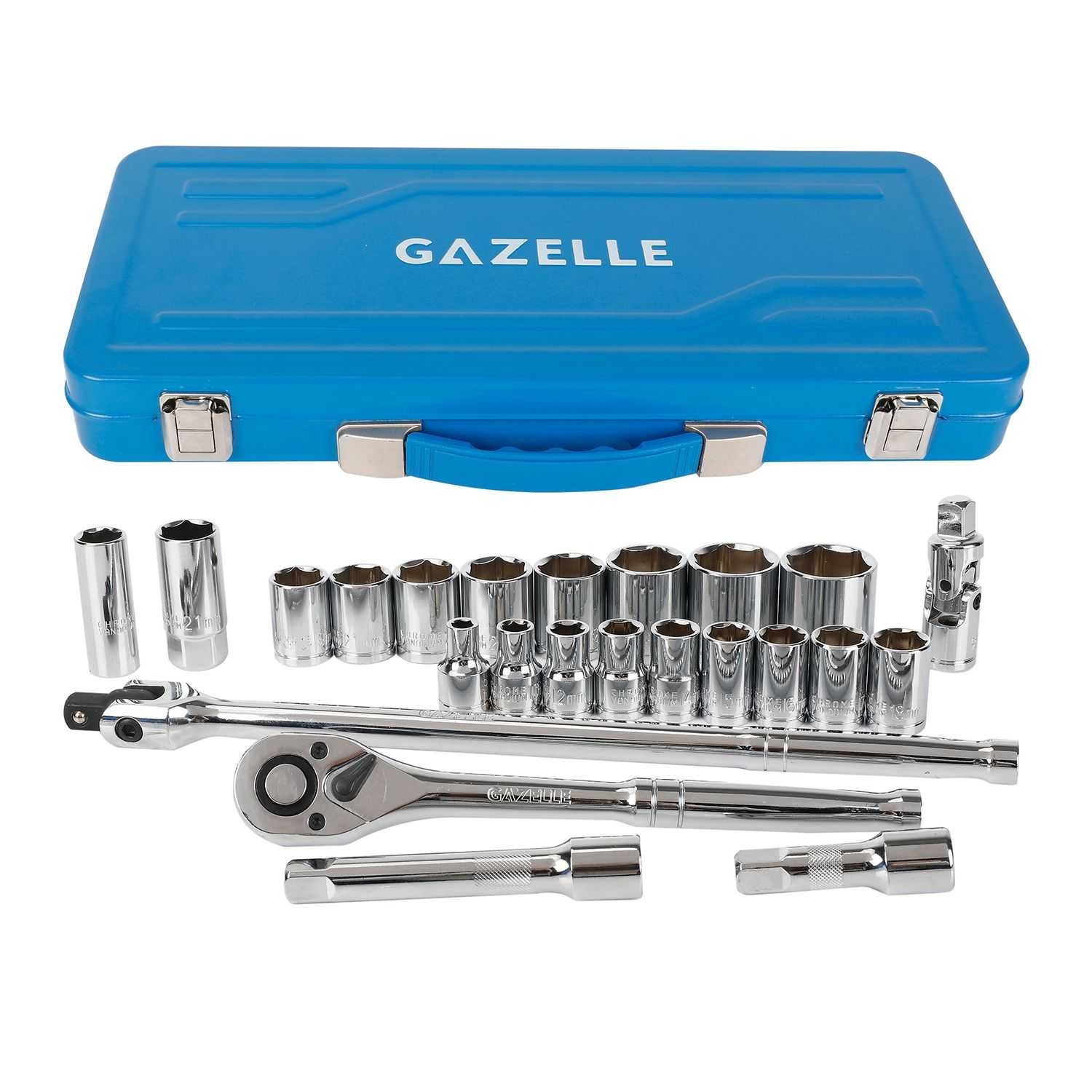 1/2 In. Drive Metric Socket Set, 24-Pieces