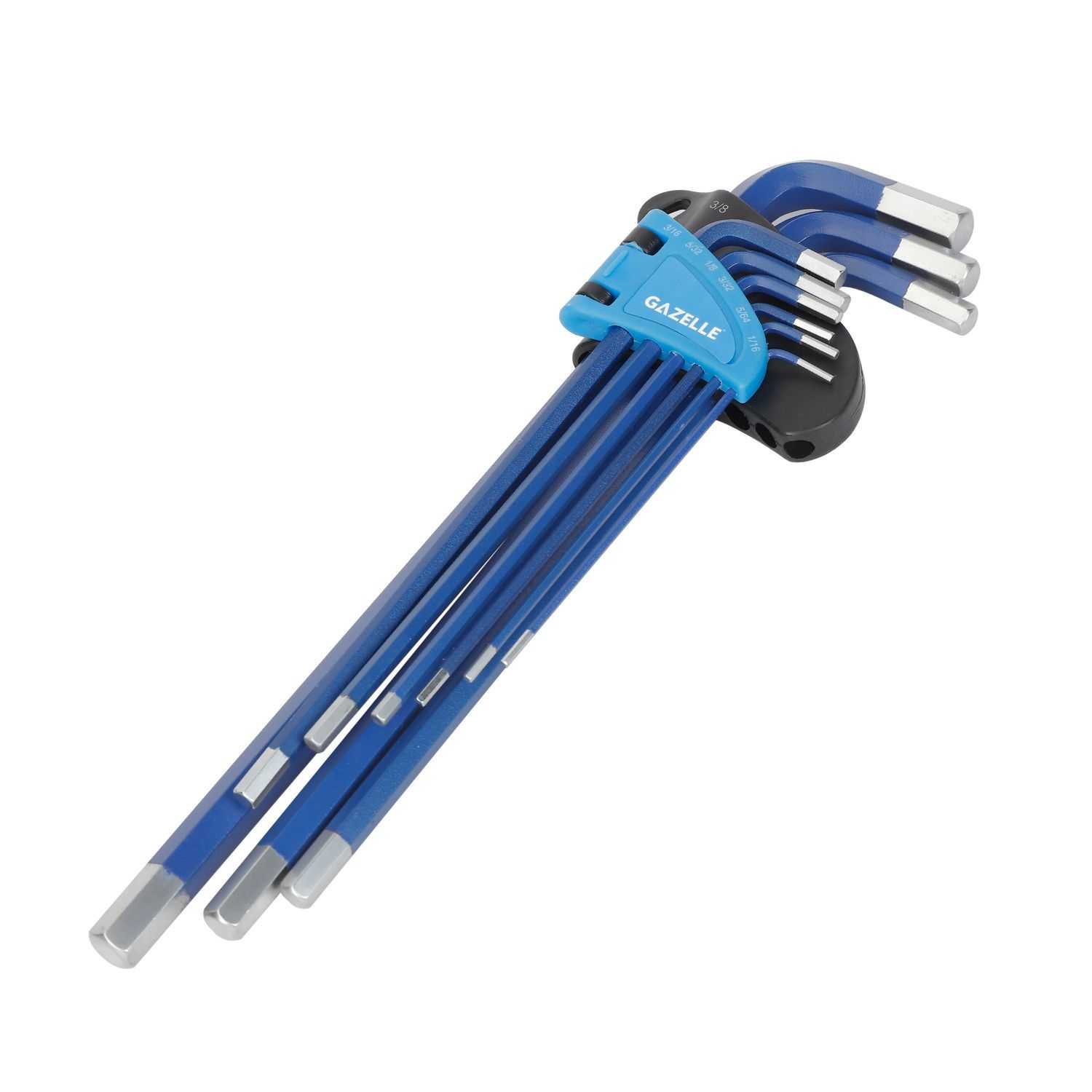 9-Piece Imperial Hex Key Set, 1/16-3/8 In.