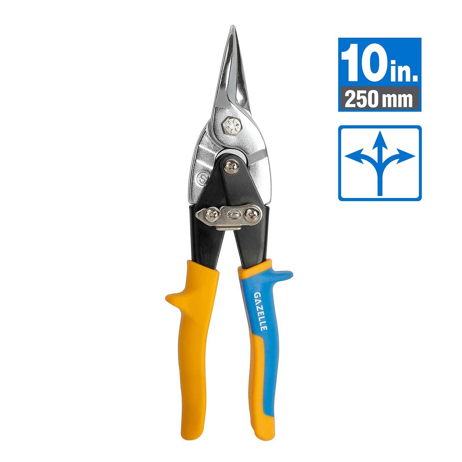 10 In. Cr-Mo Aviation Tin Snip (250mm), Straight