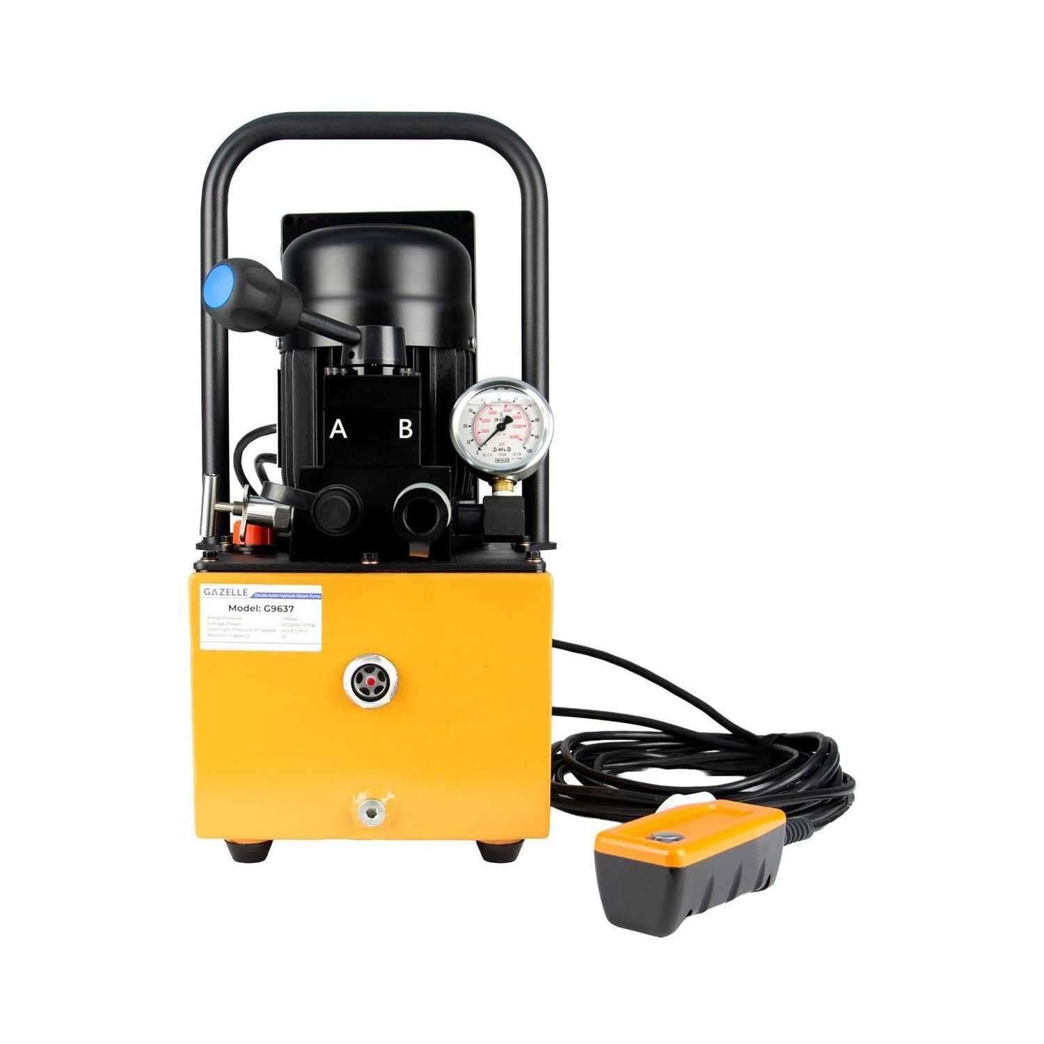 200 Ton Double Action Hydraulic Pump, Electric Powered 800mm² to 2500mm², 700Bar