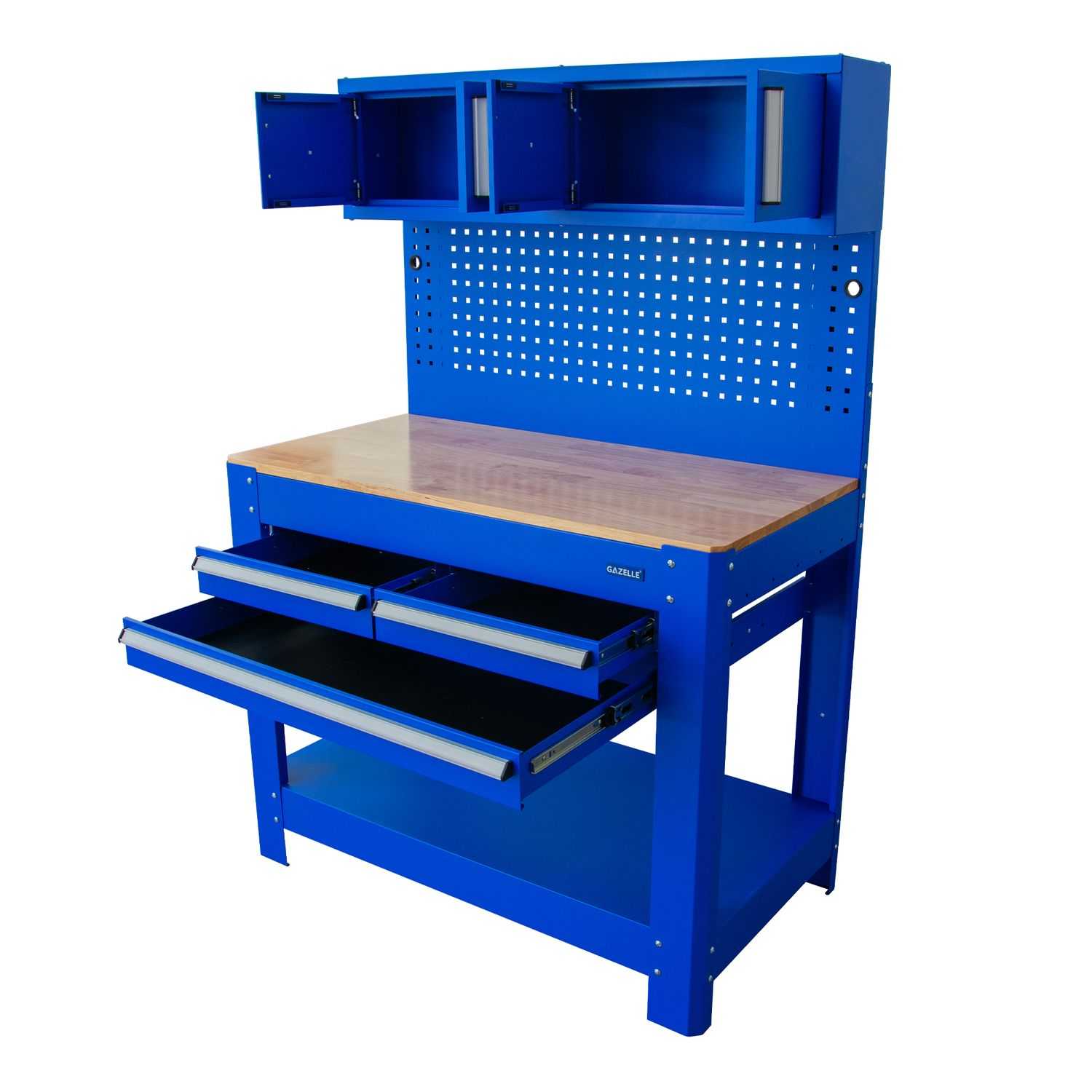 45 In. Tool Cabinet, with 3 Drawer & 2 Closed Shelf Cabinet