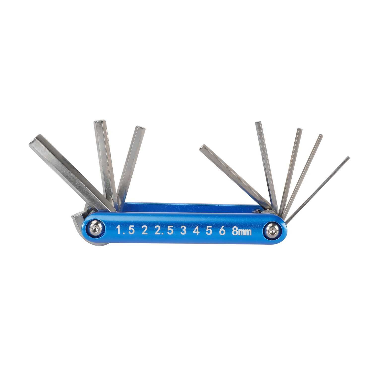 Folding Metric Hex Key Set, 8-Pieces