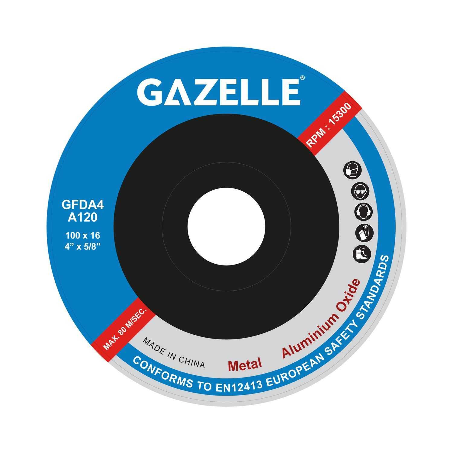 4 In. Aluminium Oxide Flap Disc (100mm), 120 Grit