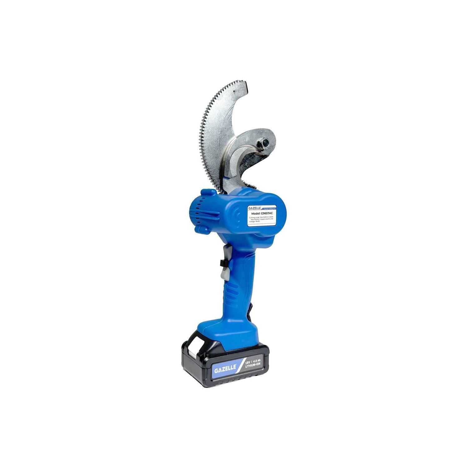 18V Ratcheting Cable Cutter, 240mm(sq) Acsr Cable & 100mm(sq) Cu Wire by Mechanical Extrusion Force